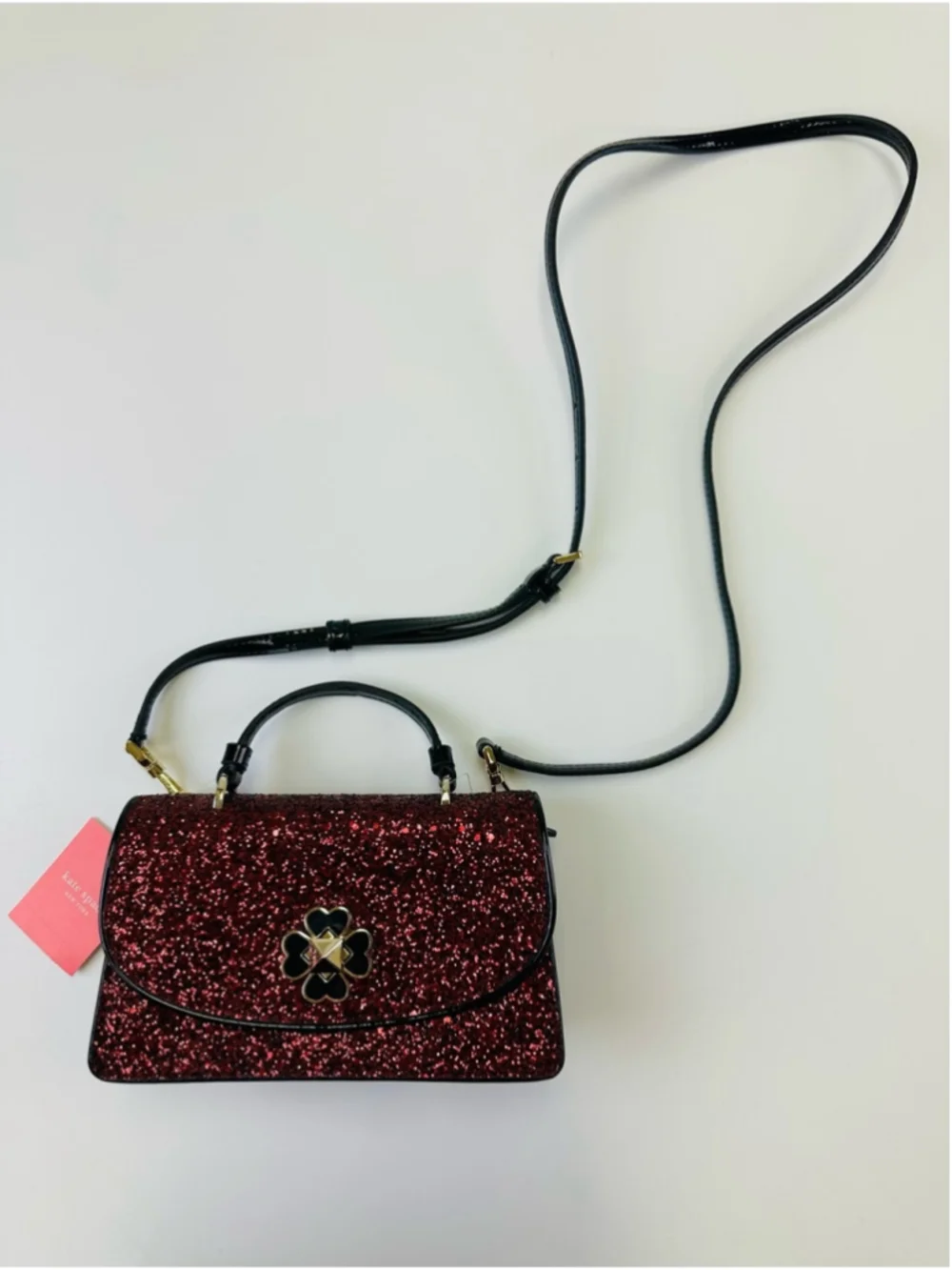 kate spade Odette Pink Glitter Mini Top Handle Crossbody Bag NWT
